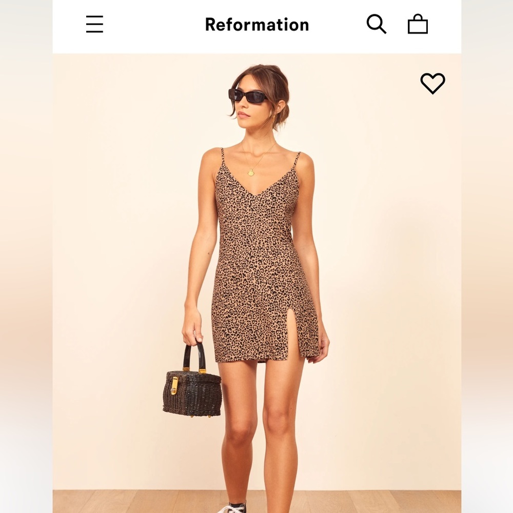 Reformation Marlowe Dress- bengel (cheetah)